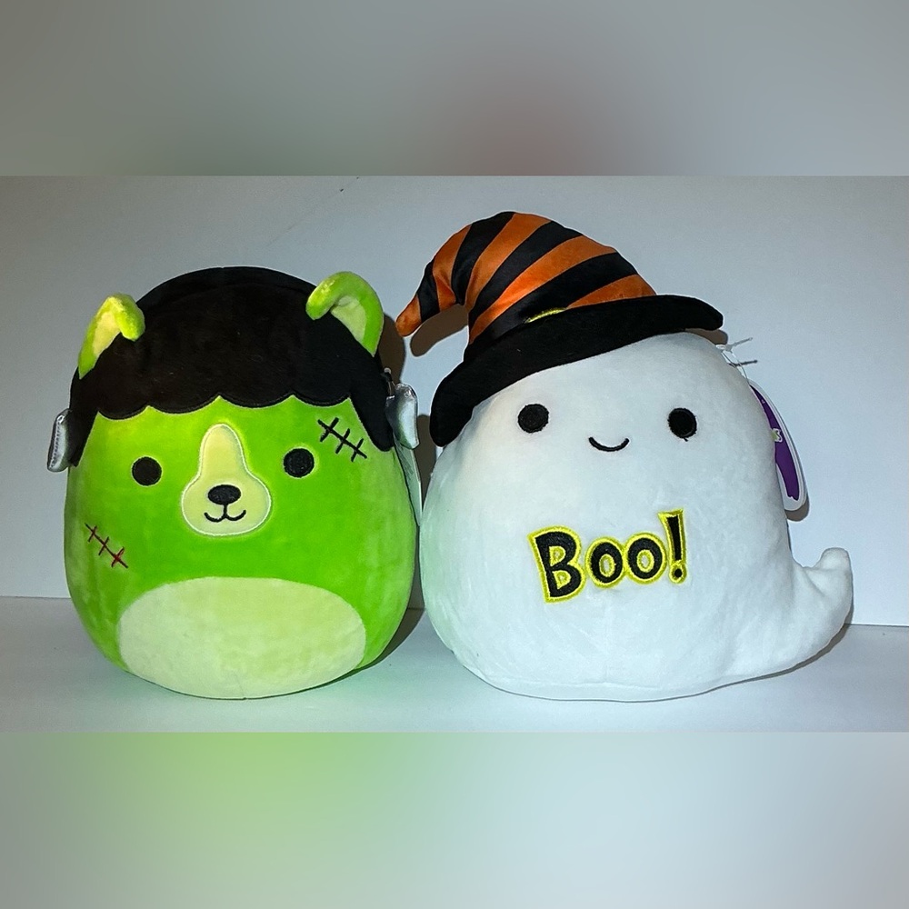 Halloween Squishmallows Len Frankenstein & Grace Ghost New 8” Kelly *New*